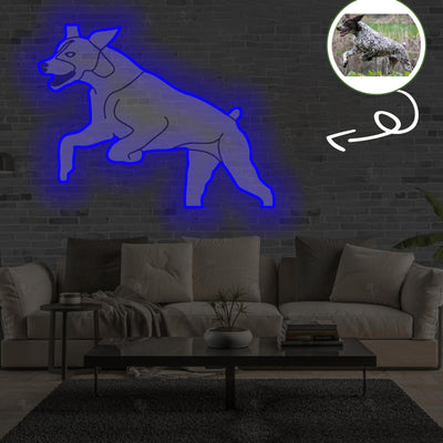 Custom German Shorthaired Pointer Pop-Art Neon Sign with Your Dog's Photo - Personalized Pet Name Art - Unique Home Decor & Gift for Dog Lovers - Pet-Themed Lighting