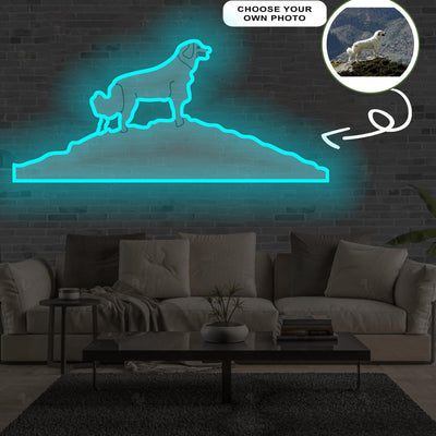 Custom Great pyrenees Pop-Art Neon Sign with Your Dog's Photo - Personalized Pet Name Art - Unique Home Decor & Gift for Dog Lovers - Pet-Themed Lighting