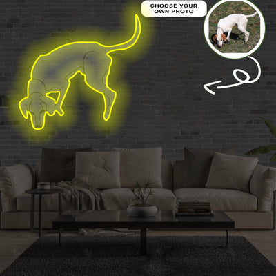 Custom Istrian hound Pop-Art Neon Sign with Your Dog's Photo - Personalized Pet Name Art - Unique Home Decor & Gift for Dog Lovers - Pet-Themed Lighting