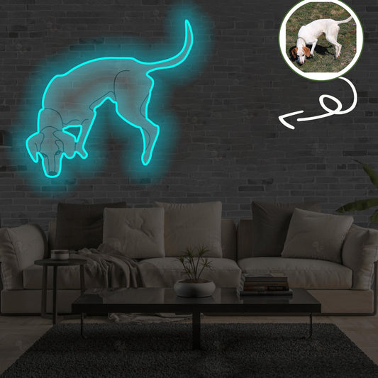 Custom Istrian hound Pop-Art Neon Sign with Your Dog's Photo - Personalized Pet Name Art - Unique Home Decor & Gift for Dog Lovers - Pet-Themed Lighting