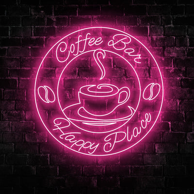 Custom Coffee Bar Neon Sign Wall Art LED Light Personalized Coffee Lover Name Neon Sign Home Decor Kitchen Decoration Patio Housewarming Christmas