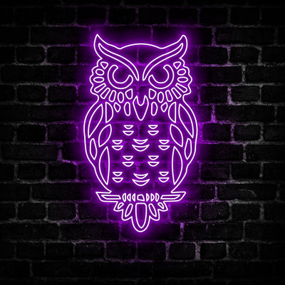 Owl Neon Sign Wall Art with LED Light Owl Lover Neon Sign Home Decor Kids Nursery Decoration Man Cave Hanging Door Housewarming Birthday Christmas