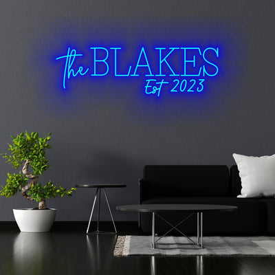 Personalized Family Name Neon Sign, Last Name Plaque, Custom Name Neon Sign, Metal Address sign, Metal Family Sign, wedding, established sign