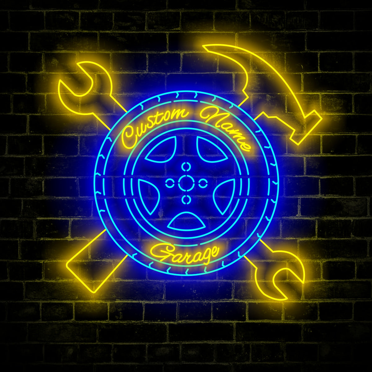 Custom Garage Neon Sign Wall Art LED Light Personalized Workshop Name Neon Sign Home Decor Mechanic Repair Decoration Repairman Birthday Christmas