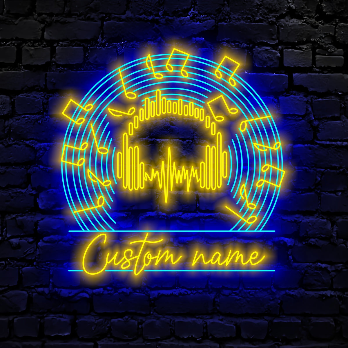Custom Music Note Headphones Laser Neon Sign Wall Art LED Light Personalized Musical Symbol Name Neon Sign Home Decor Music Room Decoration Xmas Gift