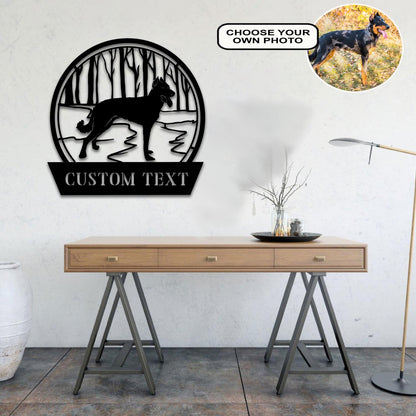 Personalized Beauceron Dog Metal Sign Led Lights Custom Name Photo