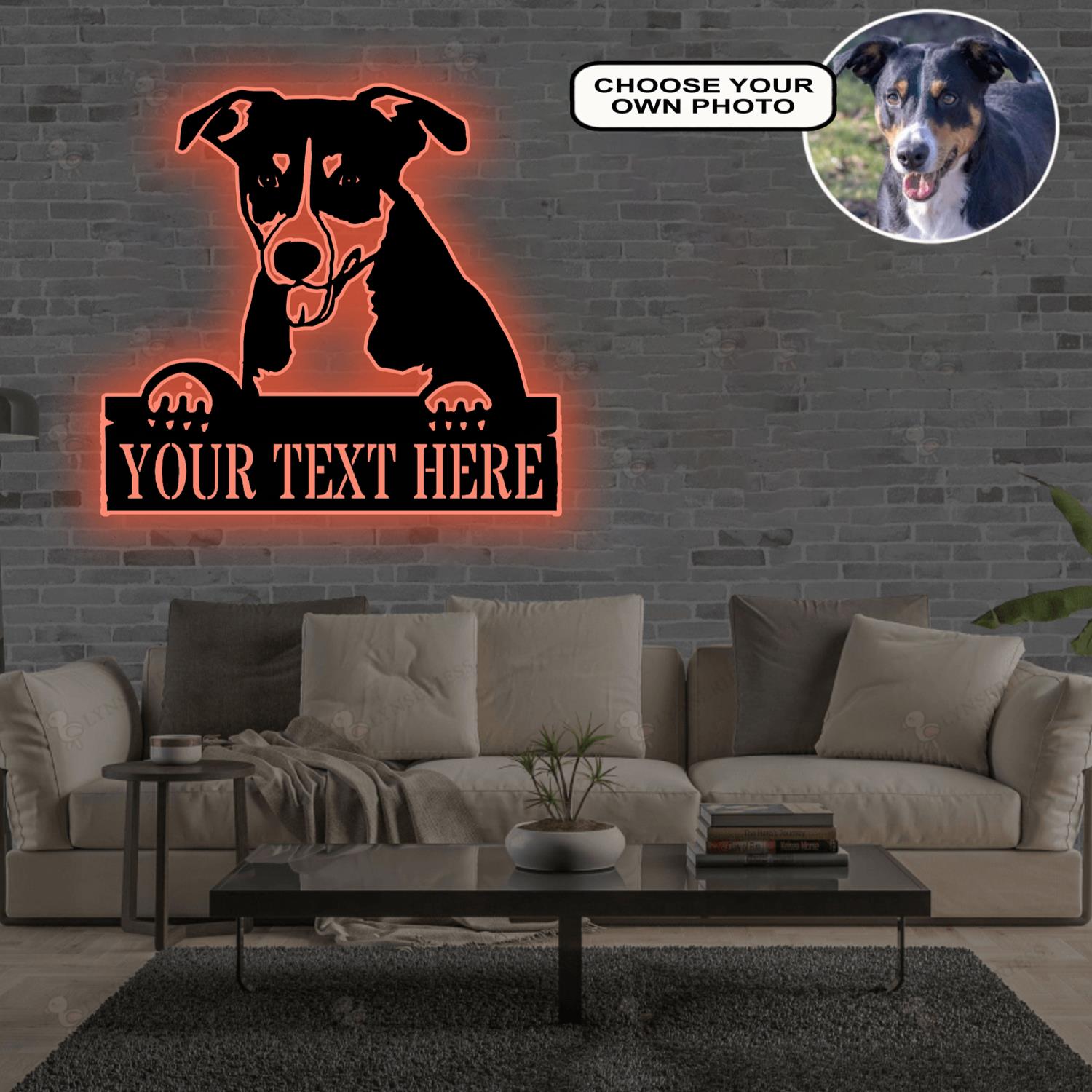 Personalized Berne cattle Dog Metal Sign Led Lights Custom Name Photo