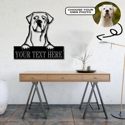 Personalized Bordeaux great dane Dog Metal Sign Led Lights Custom Name Photo