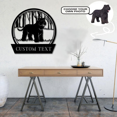 Personalized Bouvier des Flanders Dog Metal Sign Led Lights Custom Name Photo