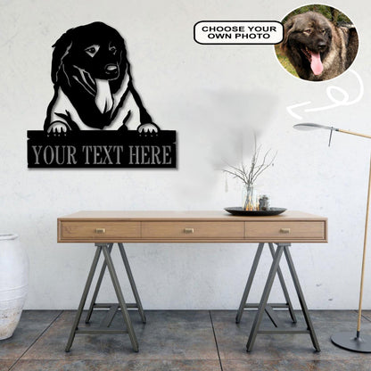 Personalized Caucasian shepherd Dog Metal Sign Led Lights Custom Name Photo