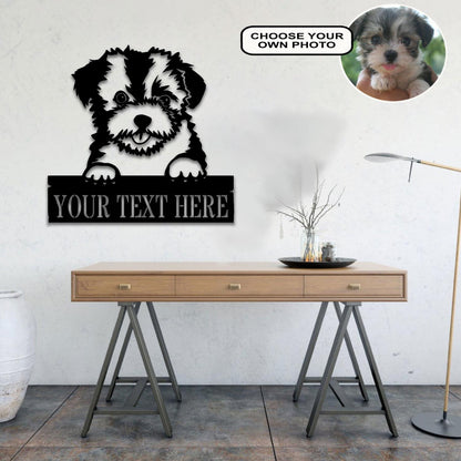 Personalized Hawanese Dog Metal Sign Led Lights Custom Name Photo