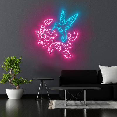 American Hummingbird Neon Sign, Custom Hummingbird Led Neon Sign for Home Decor