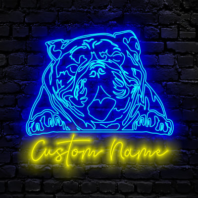 American bulldog Dog Neon Sign - Personalized Name American bulldog Dog Neon Sign - Dog Lover Gifts