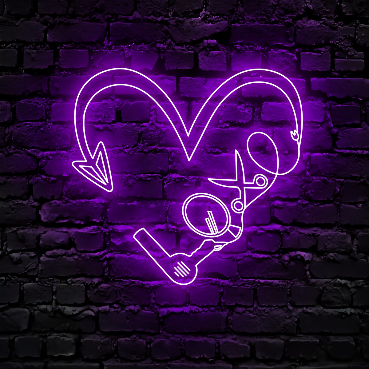 Beauty Hair Stylist Love Hair Salon Neon Sign, Custom Salon Logo Neon Sign