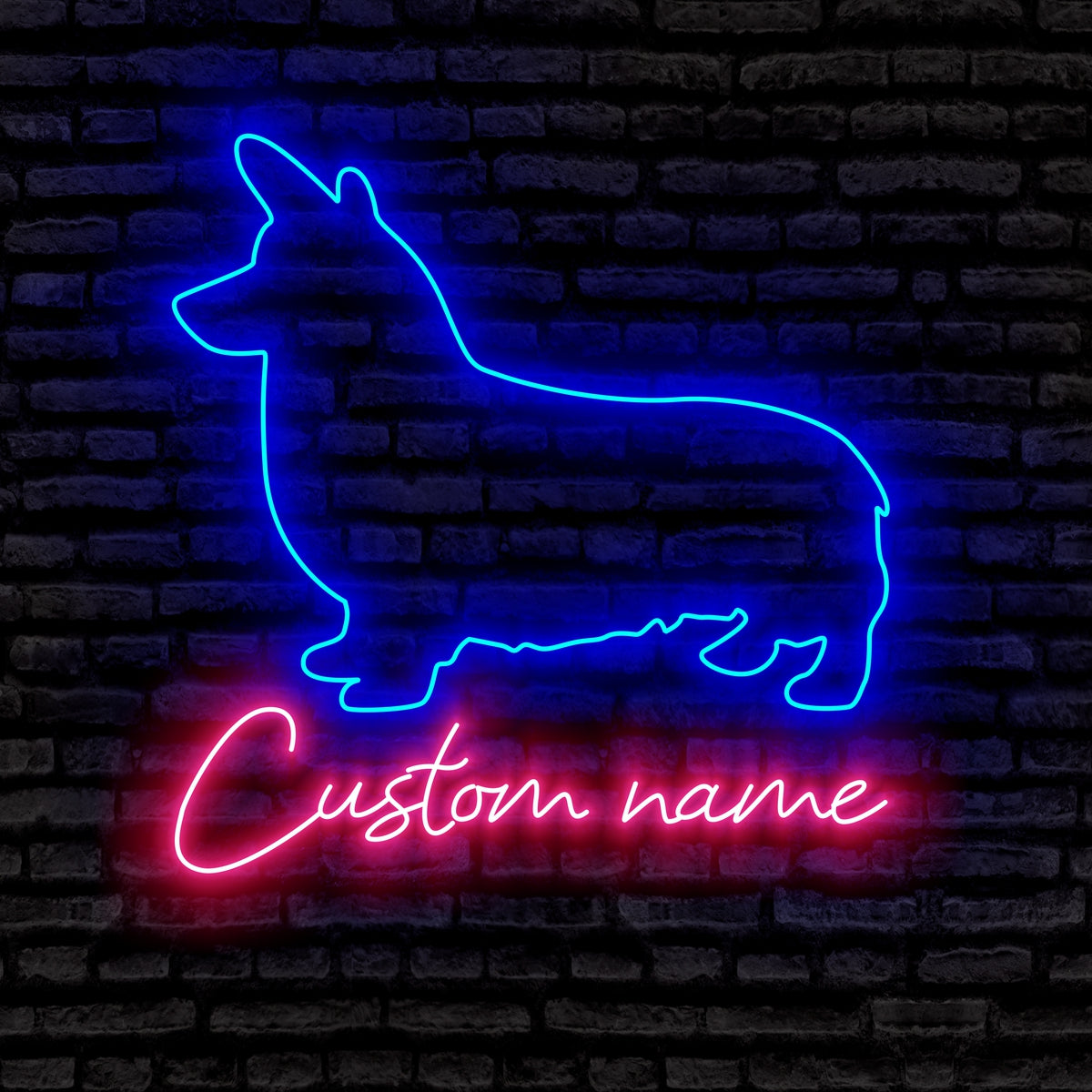 Corgi Dog Neon Sign - Personalized Name Corgi Dog Neon Sign - Dog Lover Gifts