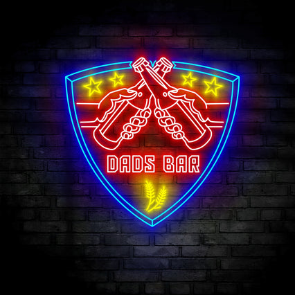 Custom Beer Bar Neon Sign Wall Art LED Light Personalized Beer Pub Name Neon Sign Home Alcohol Drink Bar Pub Decor Decoration Man Cave Christmas Gift