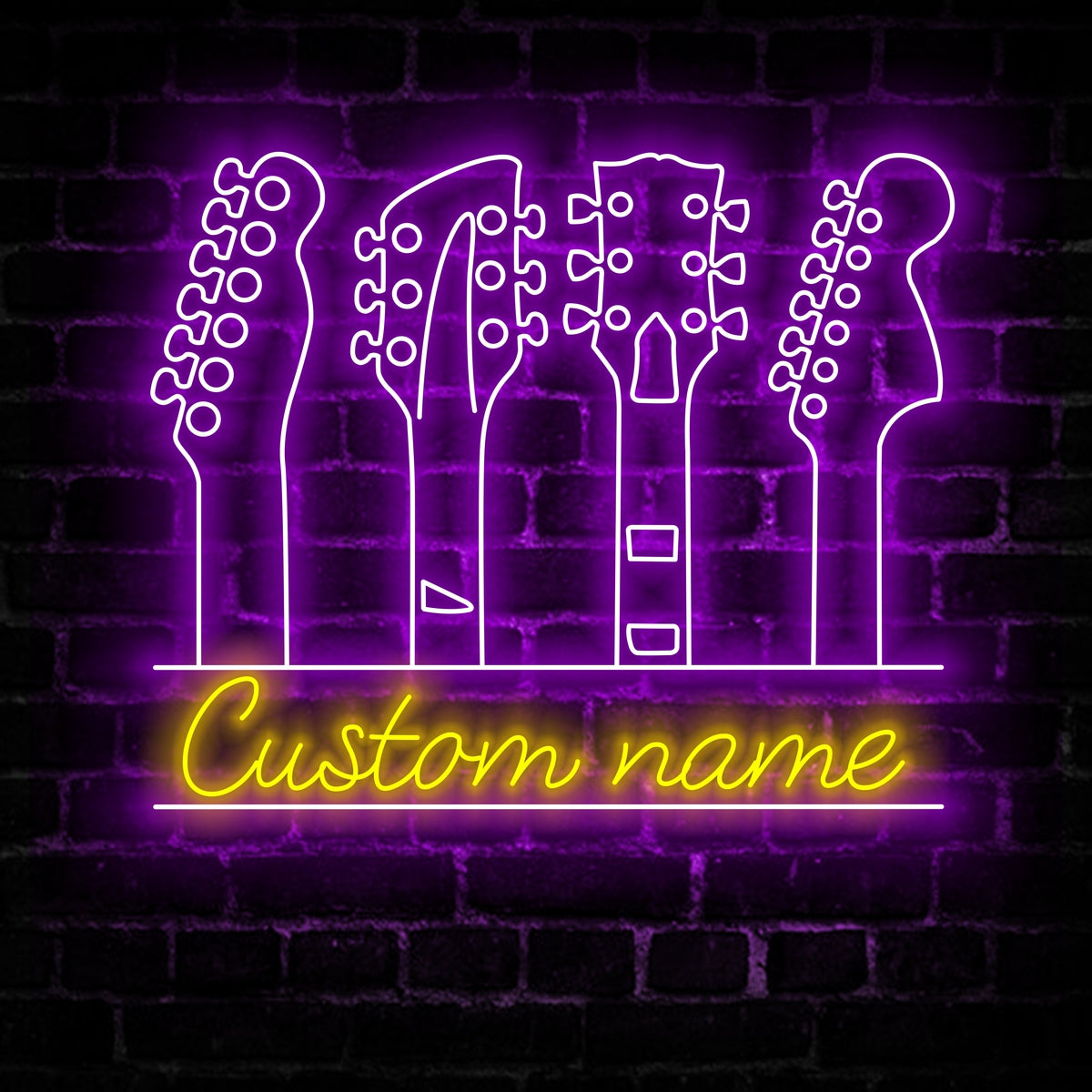 Custom Guitar Player Neon Sign Wall Art LED Light Personalized Guitarist Name Neon Sign Home Decor