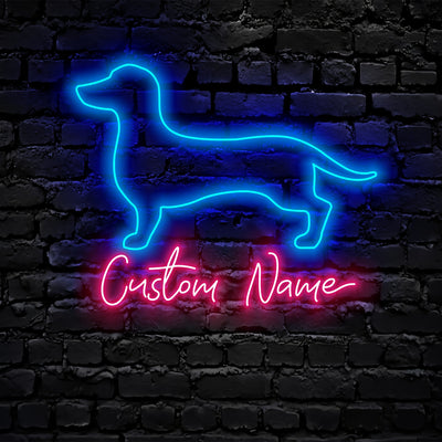 Dachshund Dog Neon Sign - Personalized Name Dachshund Dog Neon Sign - Dog Lover Gifts