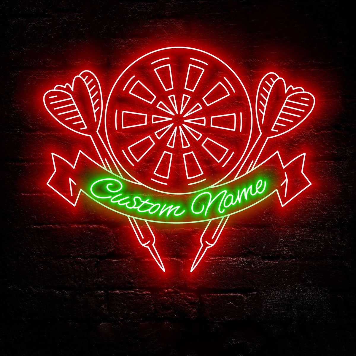 Darton Sign Darts Neon Sign - Custom Name Darts Payer Led Neon Sign - Gift Idea fo ...