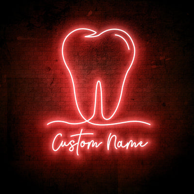 Dentist LED Neon Sign - Personalized Name Dentist Neon Sign - Custom Name Logo Bussiness Led Neon Sign