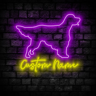 English Setter Dog Neon Sign - Personalized Name English Setter Dog Neon Sign - Dog Lover Gifts