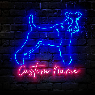 Fox Terrier Dog Neon Sign - Personalized Name Fox Terrier Dog Neon Sign - Dog Lover Gifts