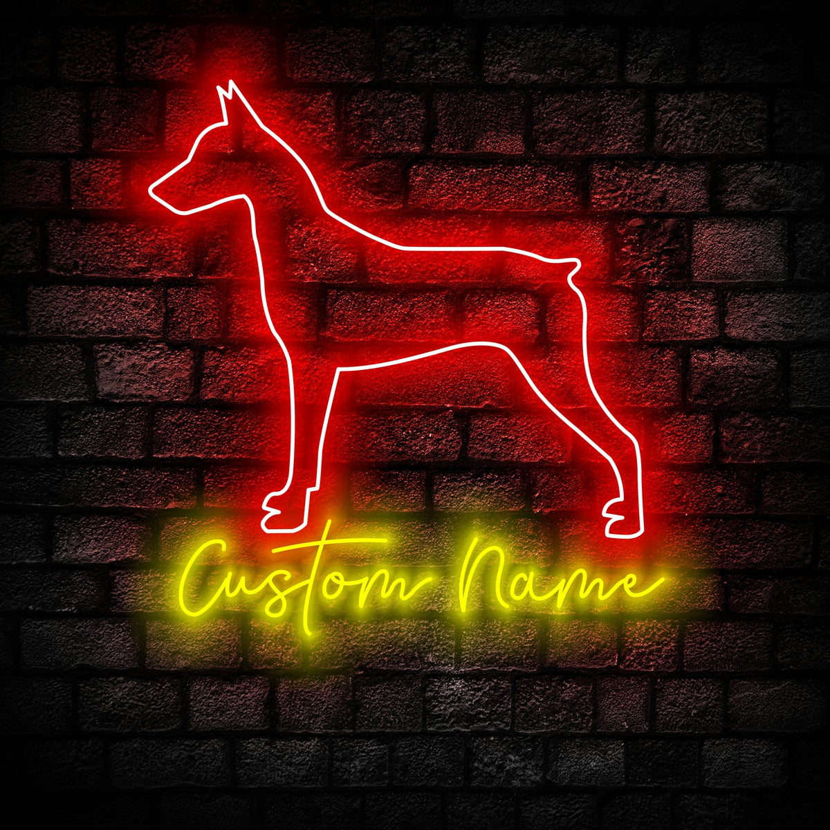 German Pinscher Dog Neon Sign - Personalized Name German Pinscher Dog Neon Sign - Dog Lover Gifts