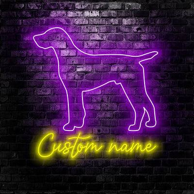 German Shorthaired Pointer Dog Neon Sign - Personalized Name German Shorthaired Pointer Dog Neon Sign - Dog Lover Gifts