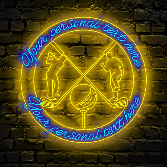 Golf Player Neon Sign - Custom Name Golf Player Neon Signs For Home, Birthday Gift Giving Name Neon Lights