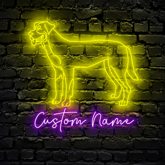 Greater Swiss Mountain Dog Neon Sign - Personalized Name Greater Swiss Mountain Dog Neon Sign - Dog Lover Gifts