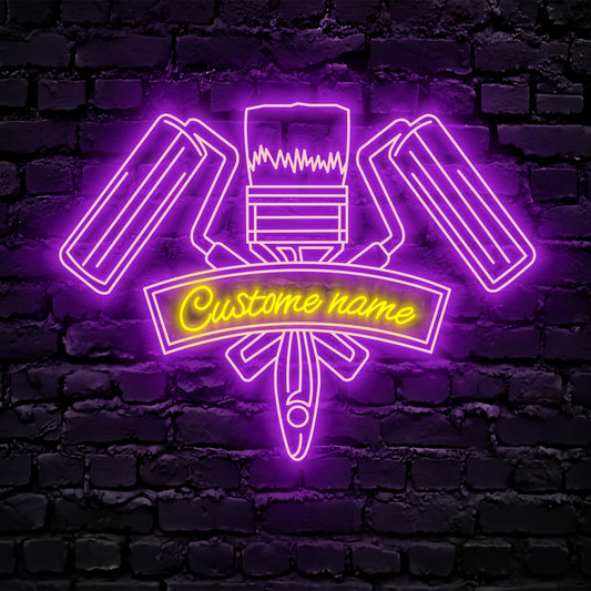 House Painter LED Neon Sign - Personalized Name House Painter Job Neon Sign - Neon Sign Decor