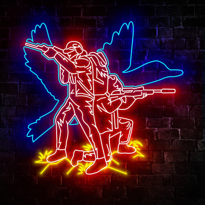 Hunting Neon Sign - Hunting Father And Son Neon Signs For Home, Birthday Gift Giving Name Neon Lights