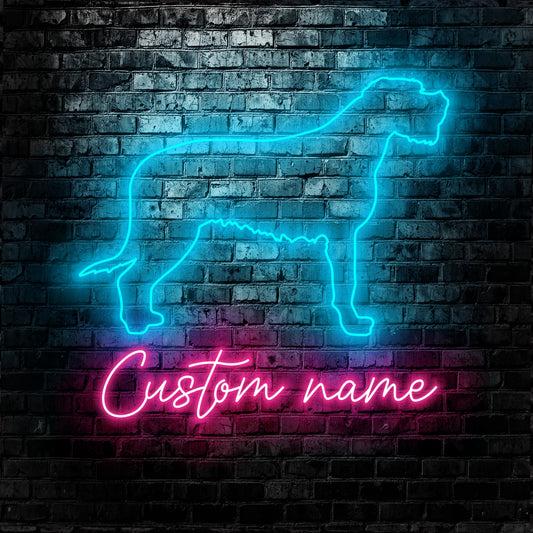 Irish Wolfhound Dog Neon Sign - Personalized Name Irish Wolfhound Dog Neon Sign - Dog Lover Gifts
