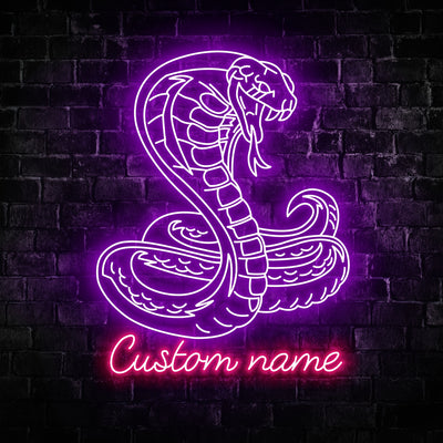 King Cobra Neon Sign - Custom Name King Cobra Led Neon Sign - Gift Idea for Animal Lovers