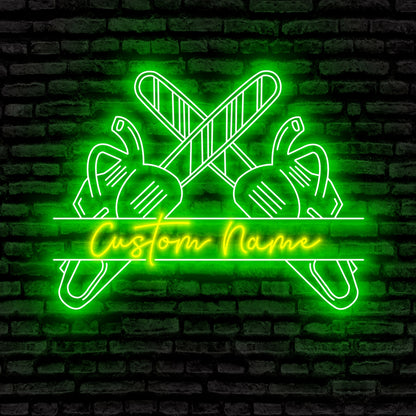Logging Chainsaws Neon Sign - Custom Name Logging Chainsaws Led Neon Sign - Gift Idea for Logging Chainsaws