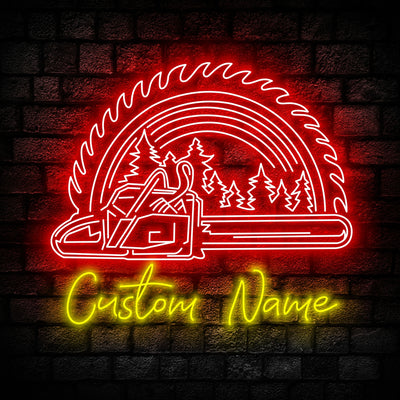 Lumber Neon Sign - Custom Name Lumber Neon Signs For Home, Birthday Gift Giving Name Neon Lights