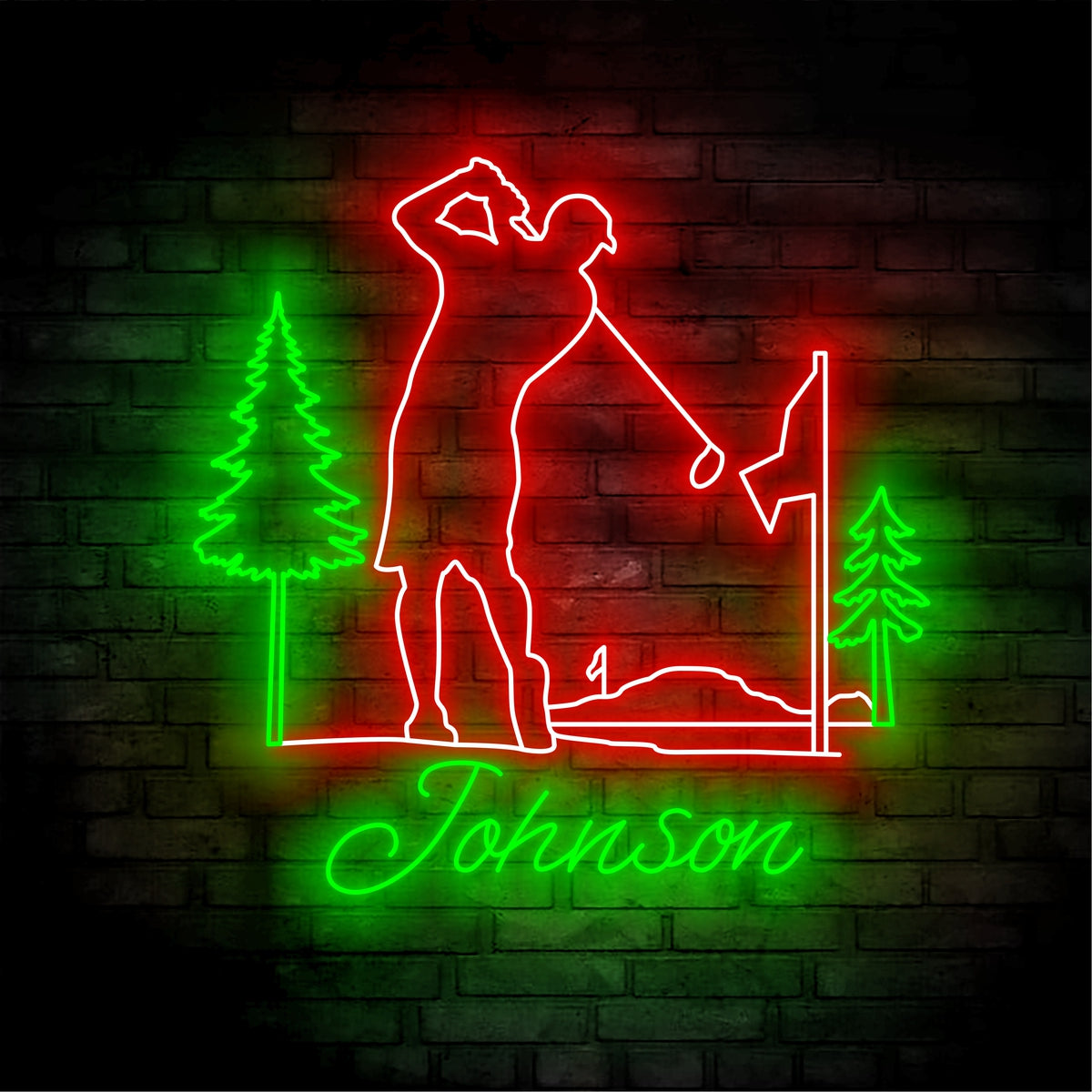 Men's Golf Neon Sign - Custom Name Men's Golf Neon Signs For Home, Birthday Gift Giving Name Neon Lights