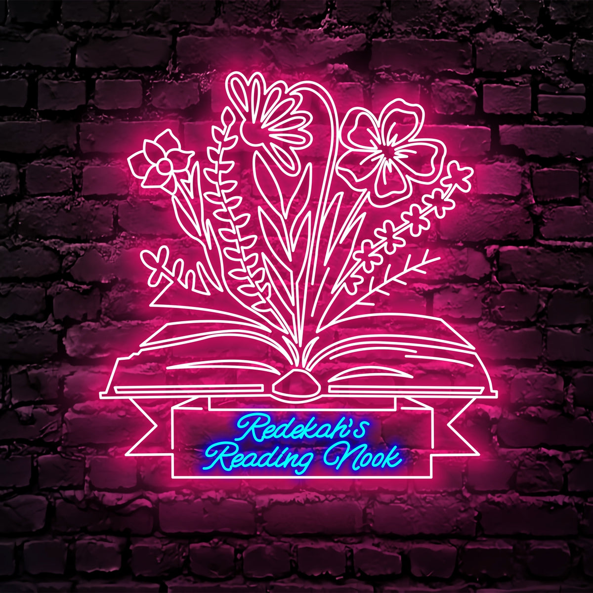 Nana's Reading Nook Neon Sign - Custom Name Nana's Reading Nook Neon Signs For Home, Birthday Gift Giving Name Neon Lights