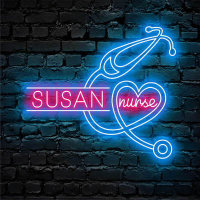 Nurse Neon Sign - Custom Name Nurse Led Neon Sign for Wall Decor - Gift Idea For Nurse