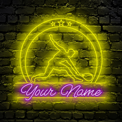 Male Tennis Star Player Neon Sign - Custom Name Male Tennis Star Player Neon Signs For Home, Birthday Gift Giving Name Neon Lights