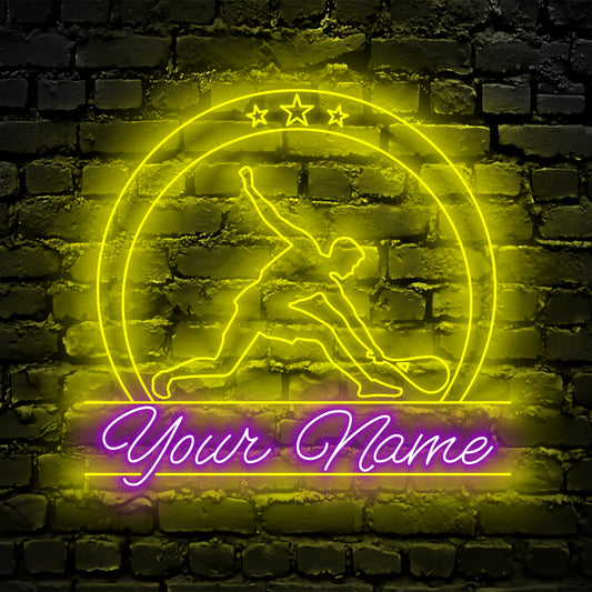 Male Tennis Star Player Neon Sign - Custom Name Male Tennis Star Player Neon Signs For Home, Birthday Gift Giving Name Neon Lights