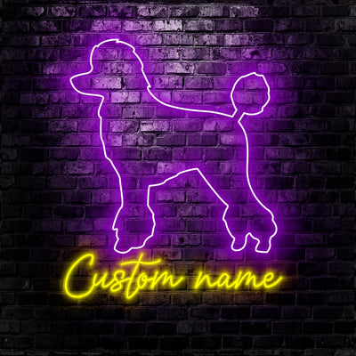 Poodle Dog Neon Sign - Personalized Name Poodle Dog Neon Sign - Dog Lover Gifts