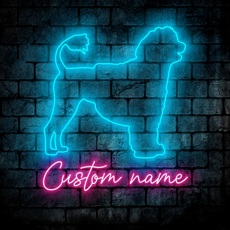 Portugese water Dog Neon Sign - Personalized Name Portugese water Dog Neon Sign - Dog Lover Gifts