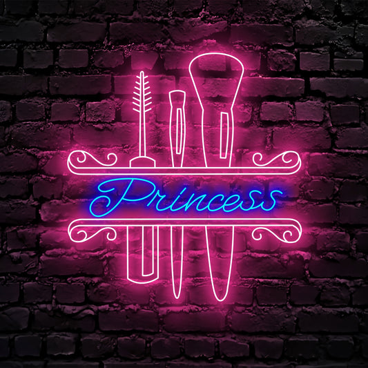 Princess Makeup and Beauty Salon Neon Sign - Personalized Salon LED Neon Sign for Logo Bussiness