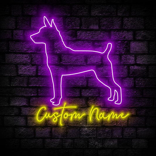 Rat Terrier Dog Neon Sign - Personalized Name Rat Terrier Dog Neon Sign - Dog Lover Gifts