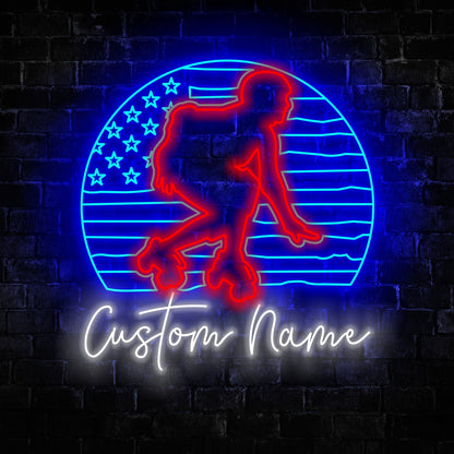 Roller Derby Girl Sport Led Neon Sign - Custom Name Roller Derby Girl Sport Led Neon Sign - Gift Idea for Roller Derby Girl Sport Lovers