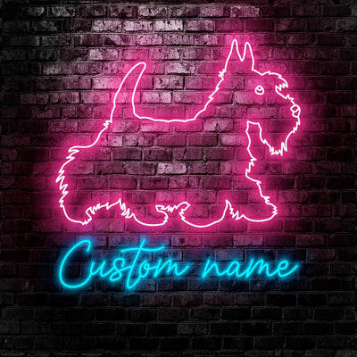 Scottish Terrier Dog Neon Sign - Personalized Name Scottish Terrier Dog Neon Sign - Dog Lover Gifts