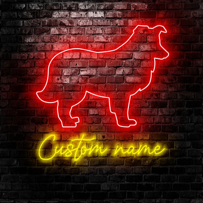 Shetland Sheep Dog Neon Sign - Personalized Name Shetland Sheep Dog Neon Sign - Dog Lover Gifts