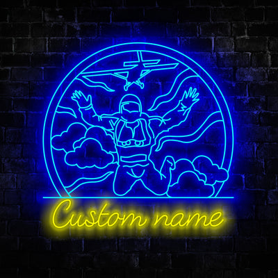Skydiving Led Neon Sign - Custom Name SkydivingPayer Led Neon Sign - Gift Idea for Skydiving Payer Lovers