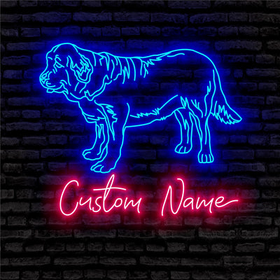 Spanish Mastiff Dog Neon Sign - Personalized Name Spanish Mastiff Dog Neon Sign - Dog Lover Gifts